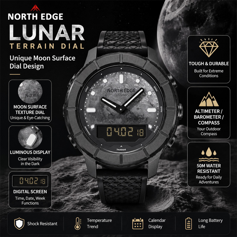 NORTH EDGE 2026 THARSIS Herren – Altimeter Compass Watch Bewertung und Preis