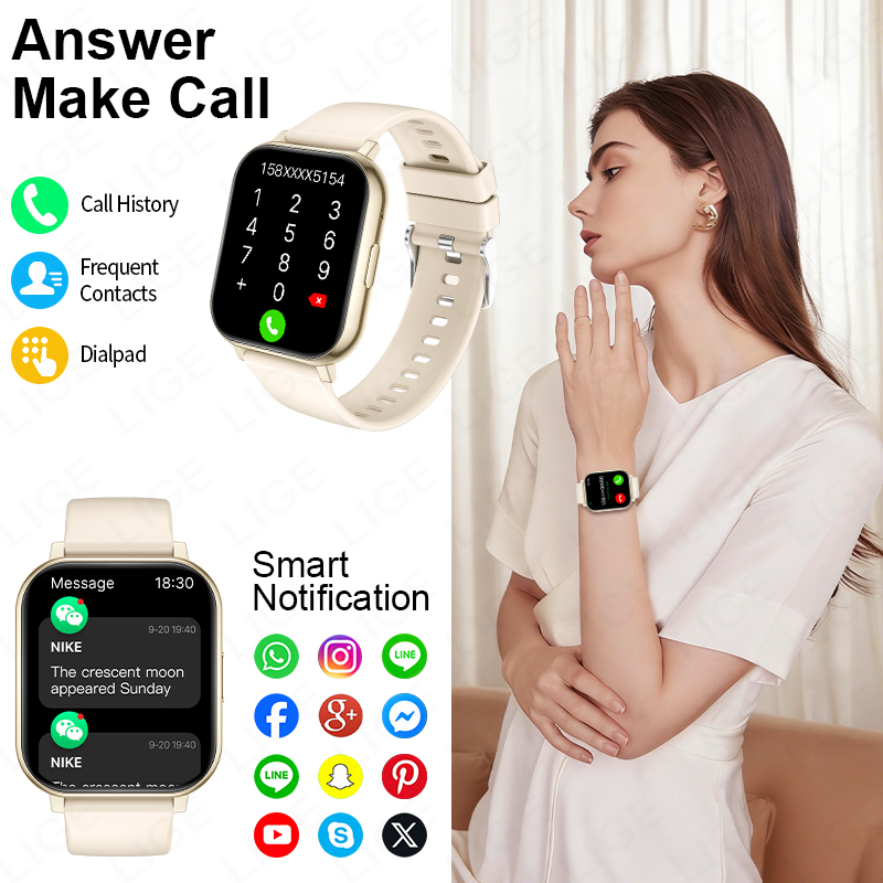 LIGE Neue 1,83-Zoll-HD-Smartwa – Smartwatch Watches For Girls Bewertung und Preis
